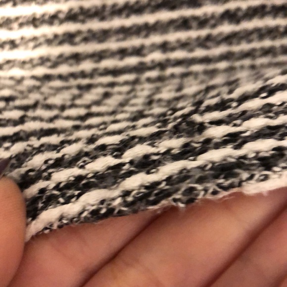 Anthropologie Deletta large Textured Striped Sweater side snaps - Picture 12 of 14